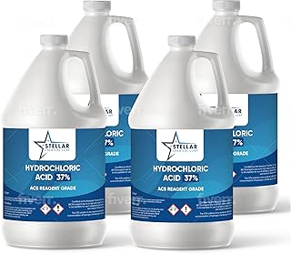 Hydrochloric Acid 37% Solution, ACS Reagent Grade- 4 Gallons