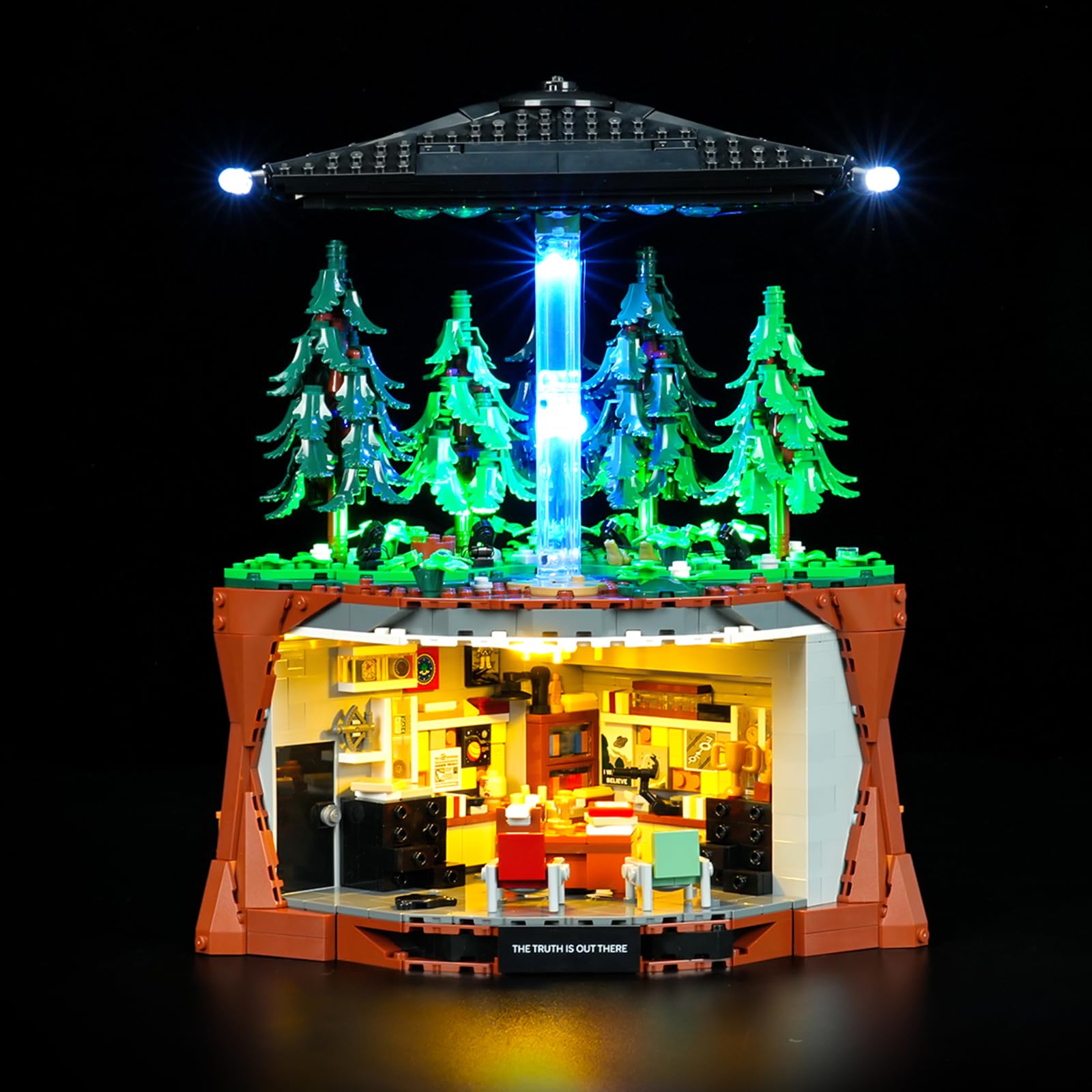 YEABRICKS Światło LED dla Lego-21369 Ideas The X-Files Model klocków konstrukcyjnych (zestaw Lego nie jest dołączony)