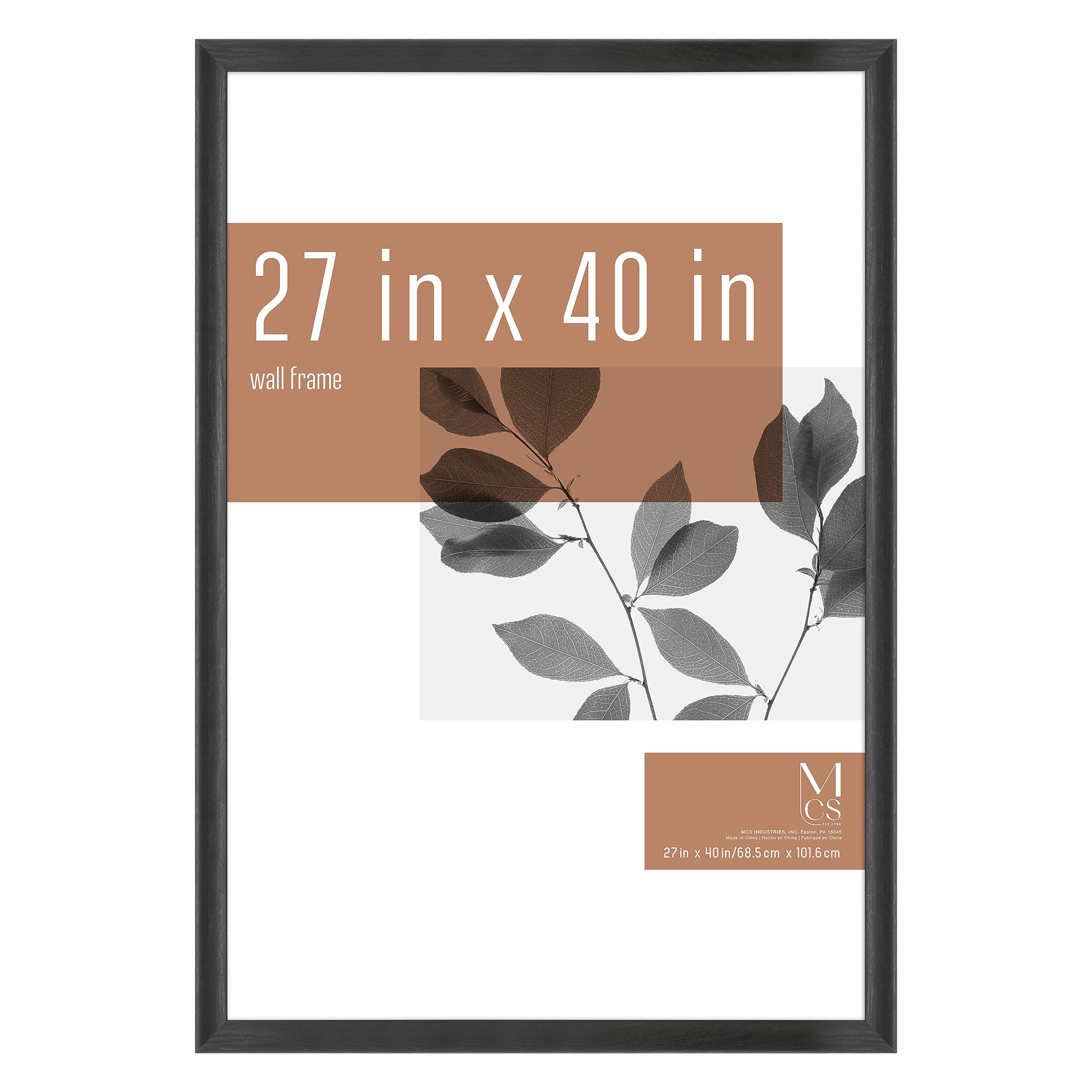 MCS Classic Studio Gallery Wall Frames, Black Woodgrain, 27 x 40 Inch, Single