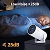 5G WiFi Projektör, 4K Destek, 130 '' Ekranlı 5.0 Bluetooth Hoparlör, Otomatik Keystone Düzeltme, Android/iOS/Windows/TV Stick/HDMI/USB/Ses 3.5 ile Uyumlu