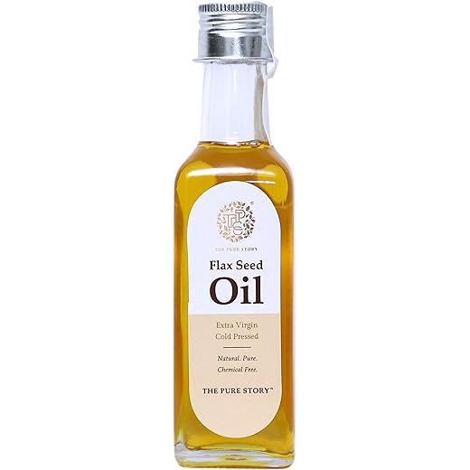 The Pure Story 100 Pure Cold Pressed Flax Seed Oil 100ml Ri