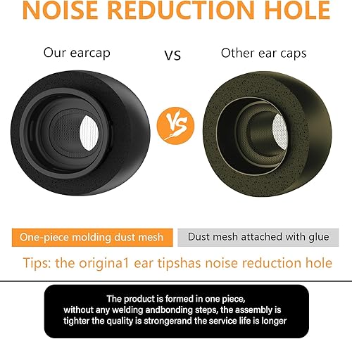 Miniatura 5 de Compatible con AirPods Pro de 21 generación de almohadillas de repuesto de espuma viscoelástica, con orificio de reducción de ruido y pantalla