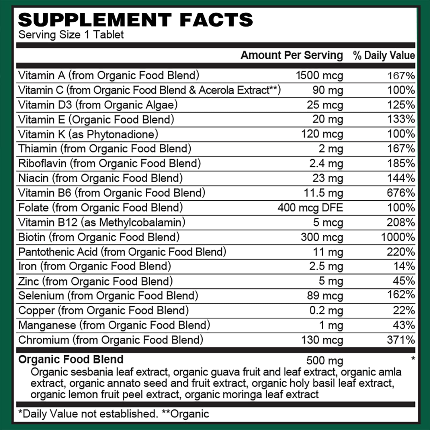 PlantFusion Organic Multivitamin for Women with Iron, One Daily Vegan Multivitamin with Plant Based B12, D3 & Whole Food Blend for Energy & Immune Support - 30 Tablets (1 Month Supply) — Amazon image 7