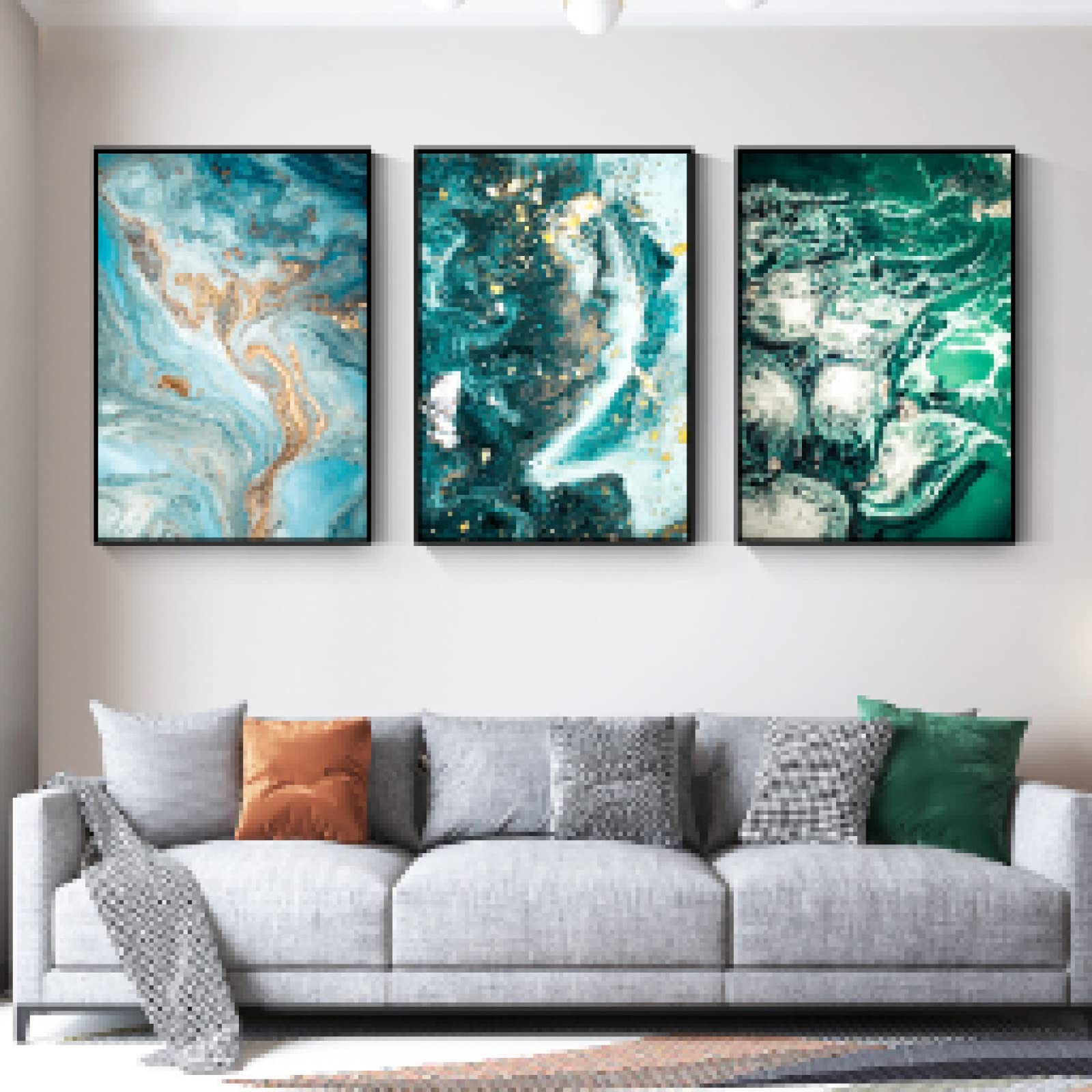 Impression sur toile moderne abstrait bleu pour une atmosphère zen - 8