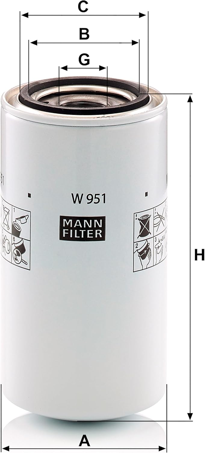 Mann Filter W951 Spin-On Oil Filter