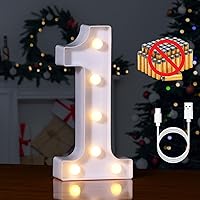 Vista 87 de Foaky LED Letter Lights Sign Marquee Light Up Letters Sign for Night Light Wedding/Birthday Party Battery Powered Christmas Lamp Home Bar
