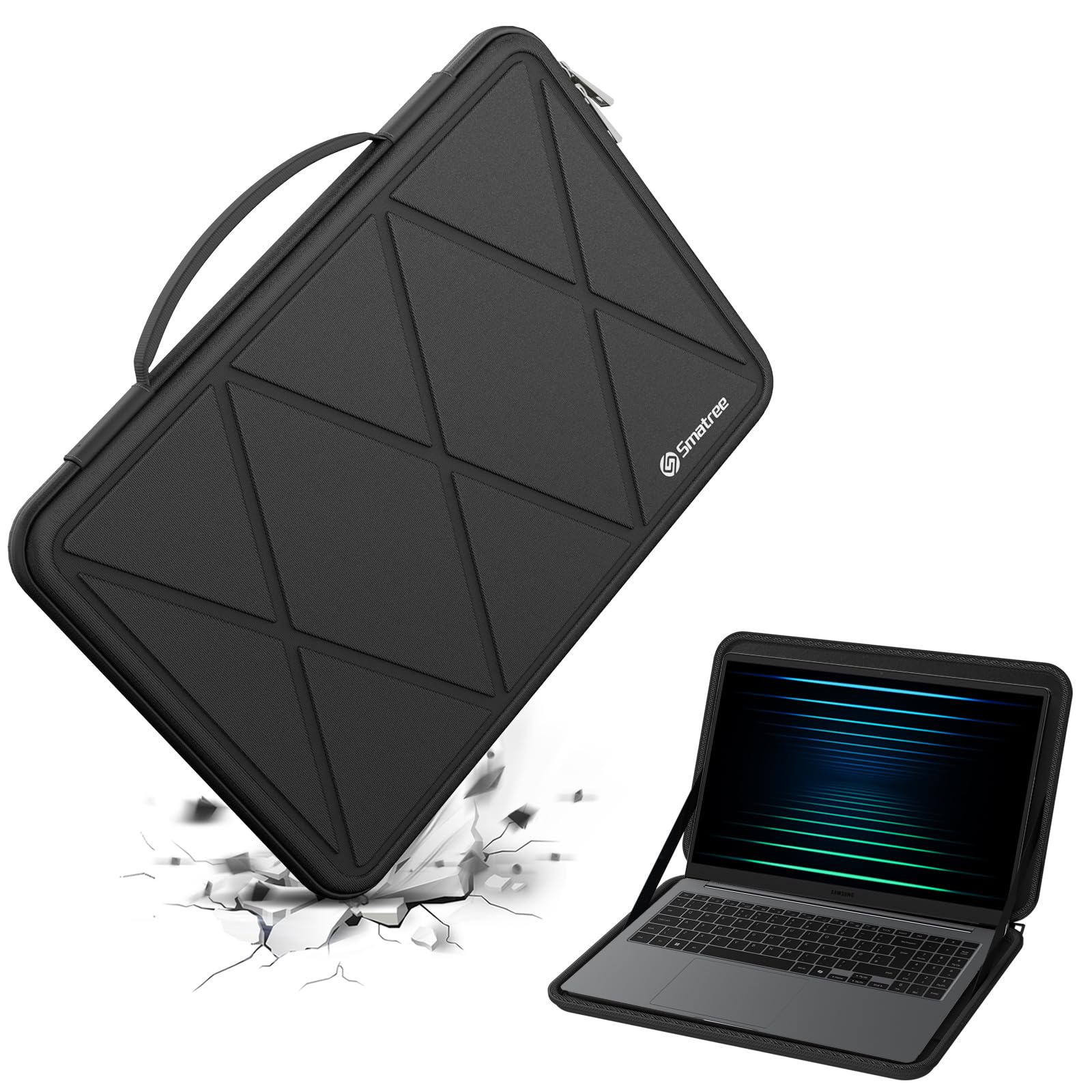 Smatree Custodia protettiva rigida in EVA compatibile con Microsoft Surface Laptop/Tablet 2024 Copilot+PC da 13,8 pollici, Dell Latitude 7340 da 13 pollici o borsa per notebook 2 in 1 (X8032)