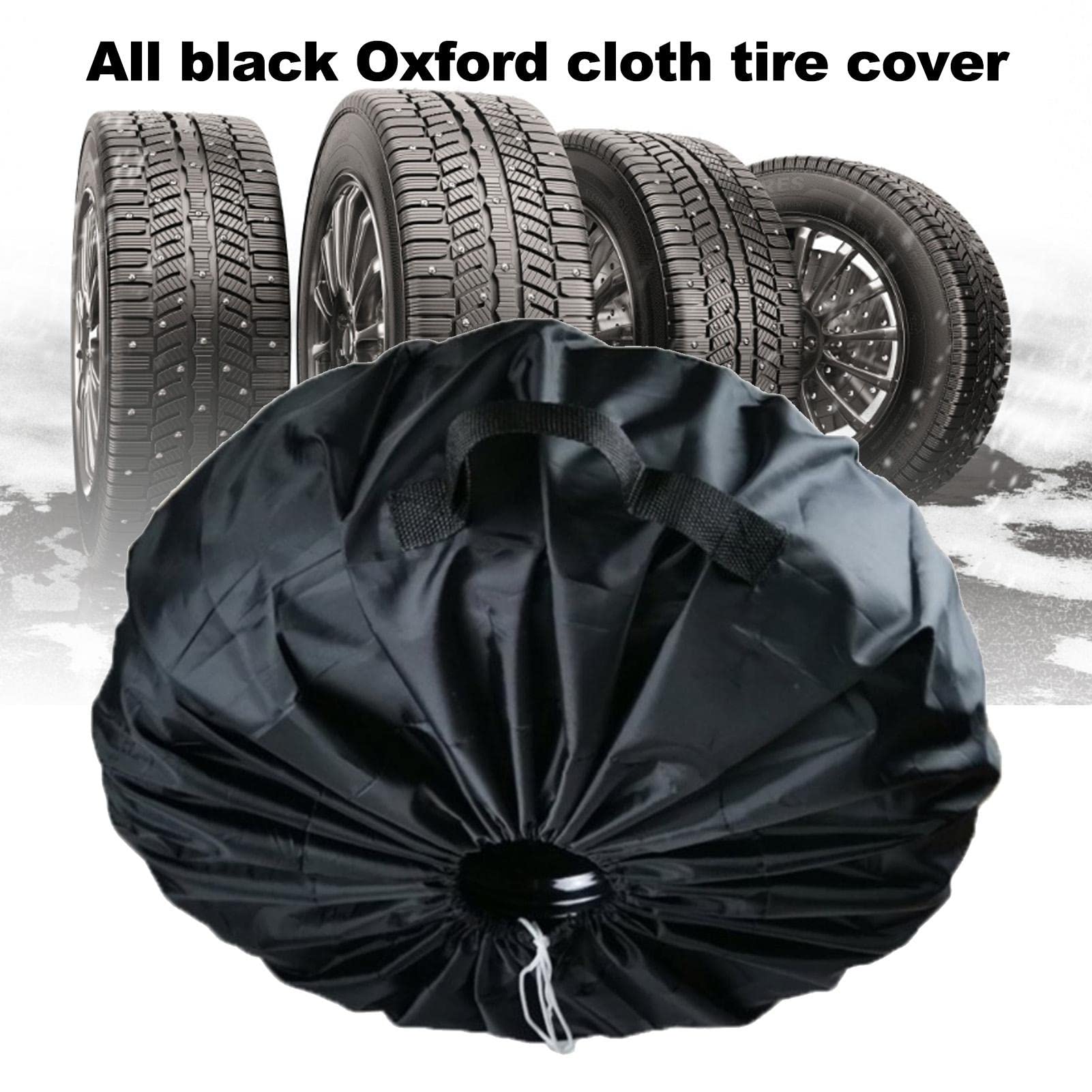 Housse De Protection Pour Pneus - Tissu Oxford 420D Imperméable Anti-poussière - Avec 4 Coussinets, Pour Stockage Intérieur/extérieur