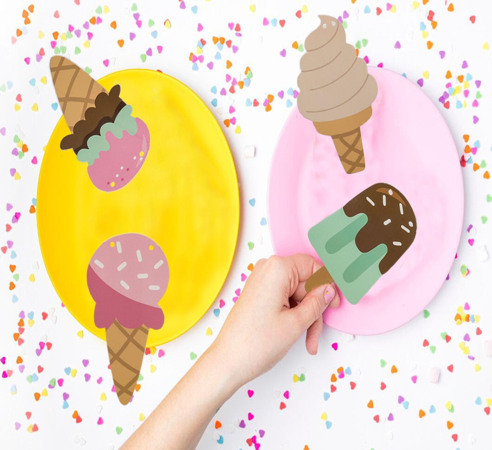 UOREND Ice Cream Birthday Banner & Popsicle Party Decorations Kit - Summer Woodland Beach Bachelorette Party Decor