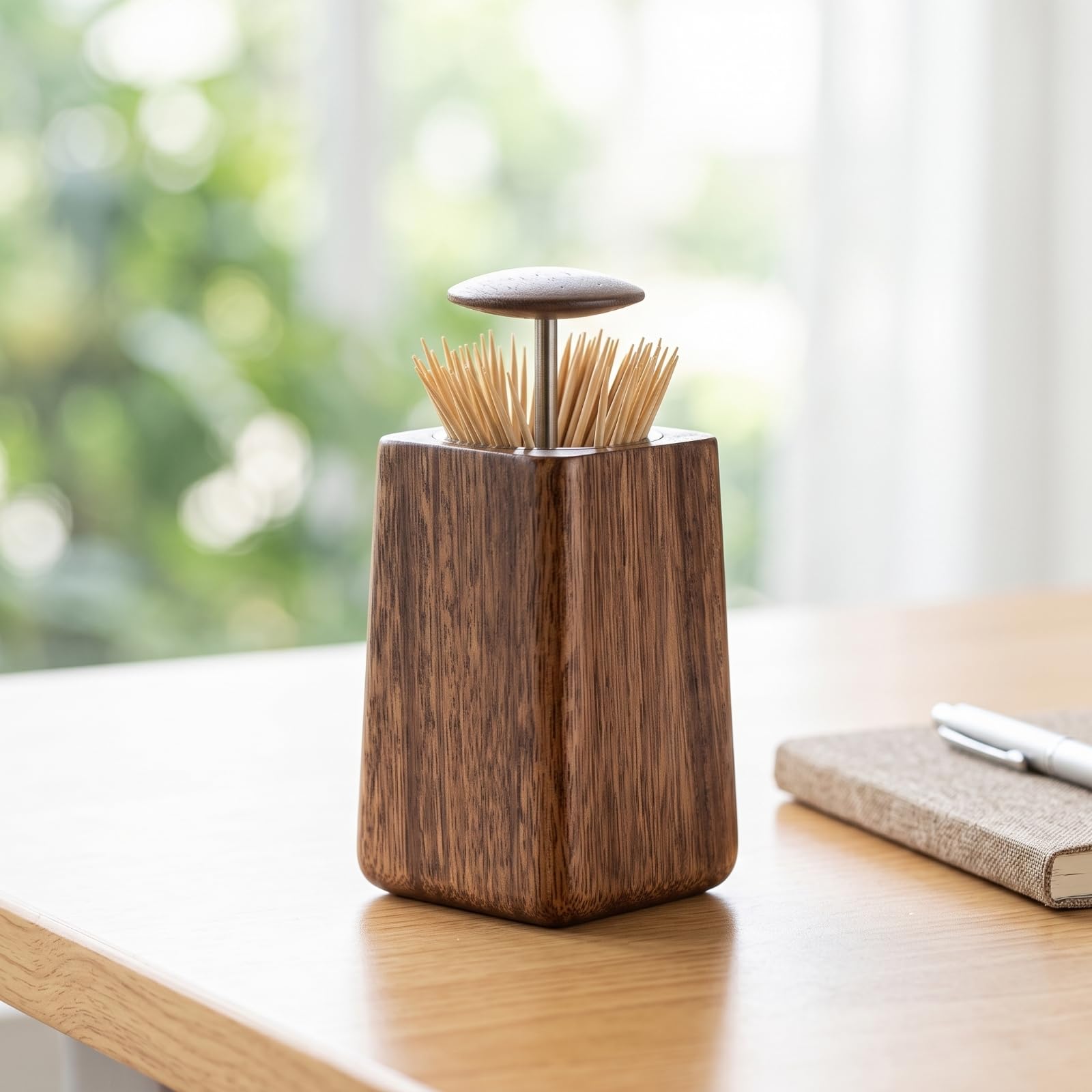 Palillero Automático Compacto Dispensador Automático Palillos Recipiente para Cocina , Chino, Redondo