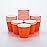 Restaurantware 8 Ounce Double Wall Disposable Coffee Cups, 25 Insulated Orange Paper Tumblers with Ripple Wall Design, Lids Sold Separately for Hot Drinks like Tea, Hot Chocolate, and More