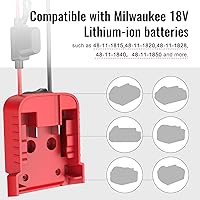 Vista 3 de Paquete de 2 adaptadores de rueda eléctrica compatibles con Milwaukee 18 V, kit de convertidor de batería de rueda de alimentación con fusible