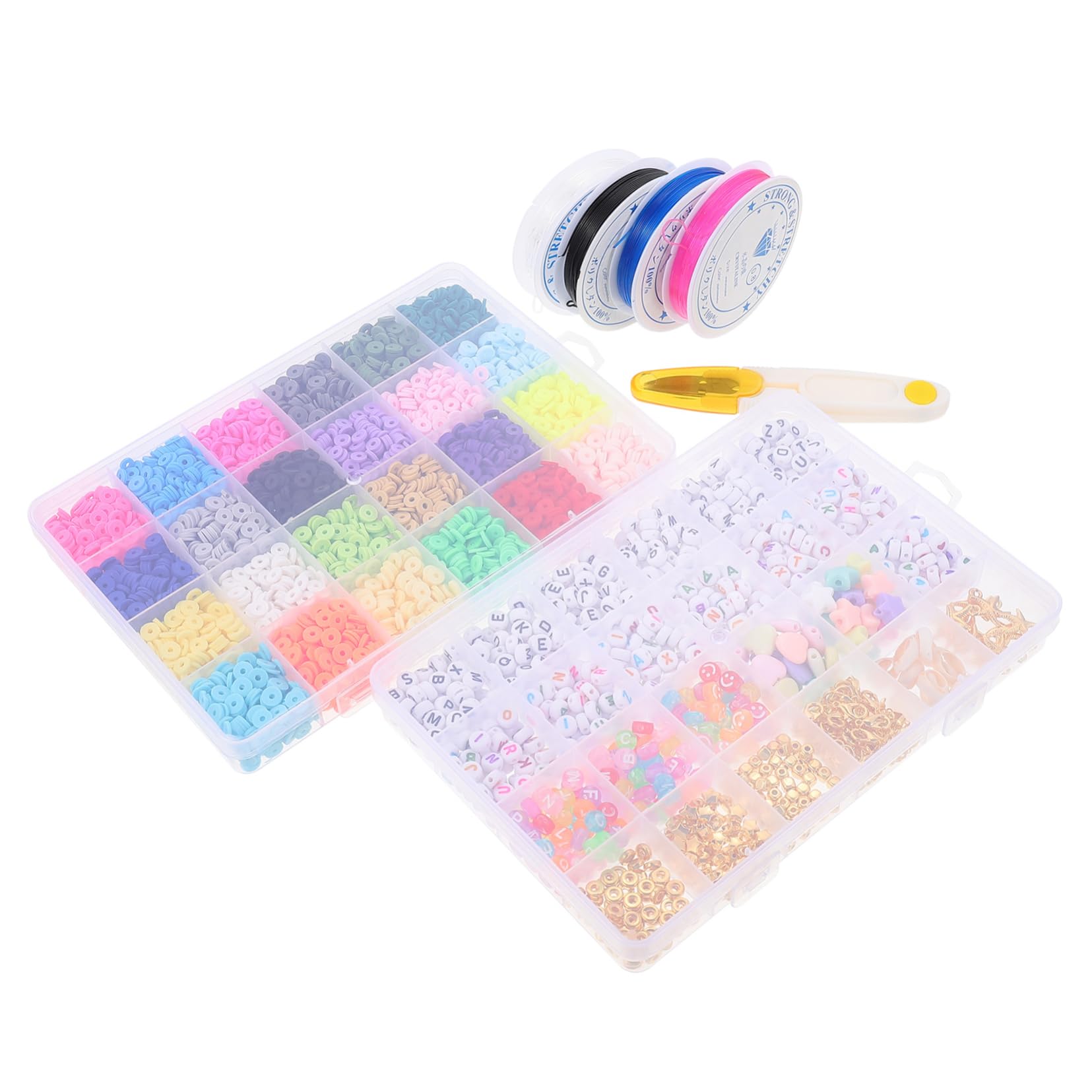 DOITOOL Kit de Cuentas para Hacer Joyas Estilo Bohemio de Arcilla Blanda para Pulseras y Collares Accesorios para Hacer Uno Mismo