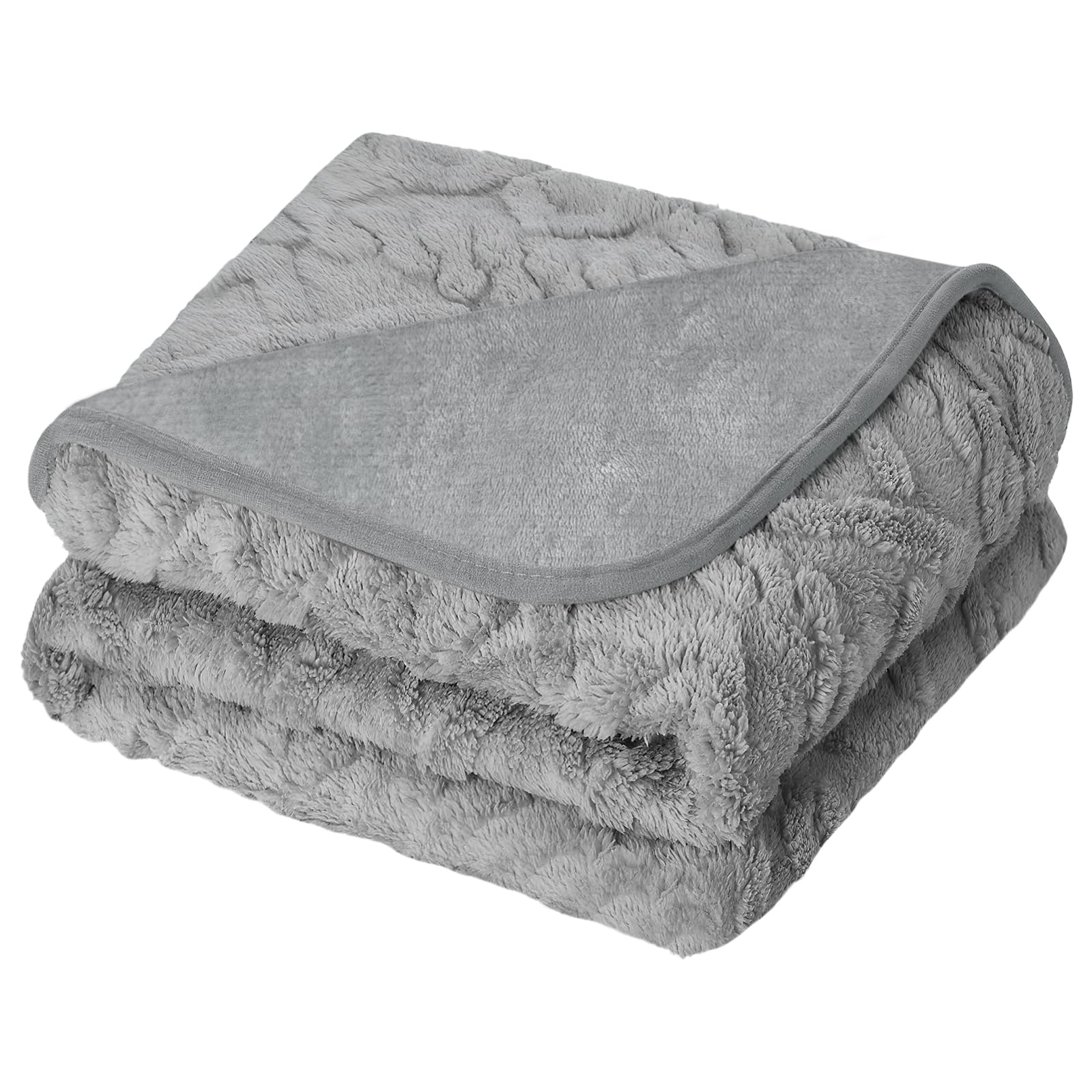 Couverture Chien 100x75cm, Tissu Flannel Imperméable, Moelleux et Chaud Couverture pour Chien, pour Chien Moyen et Grand, Lavable en Machine, Protection Canapé, Réversible (Gris)