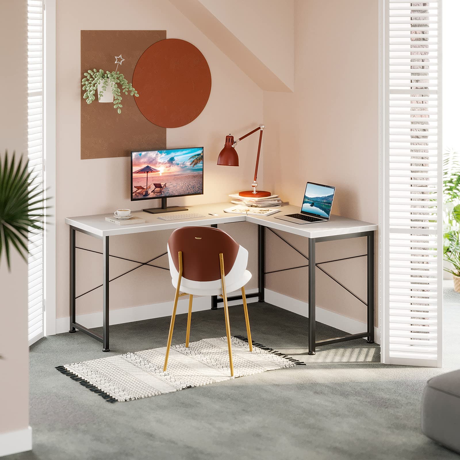 Coleshome 61" L Shaped Desk C...B0B9X71NXF