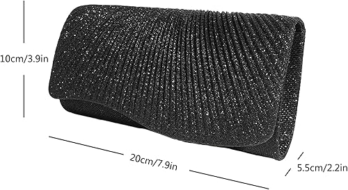 Vista 2 de AIJUN Clutch Purses for Women Sequin Envelope Evening Bag Party Prom Purse Bride Wedding Handbag with Chain