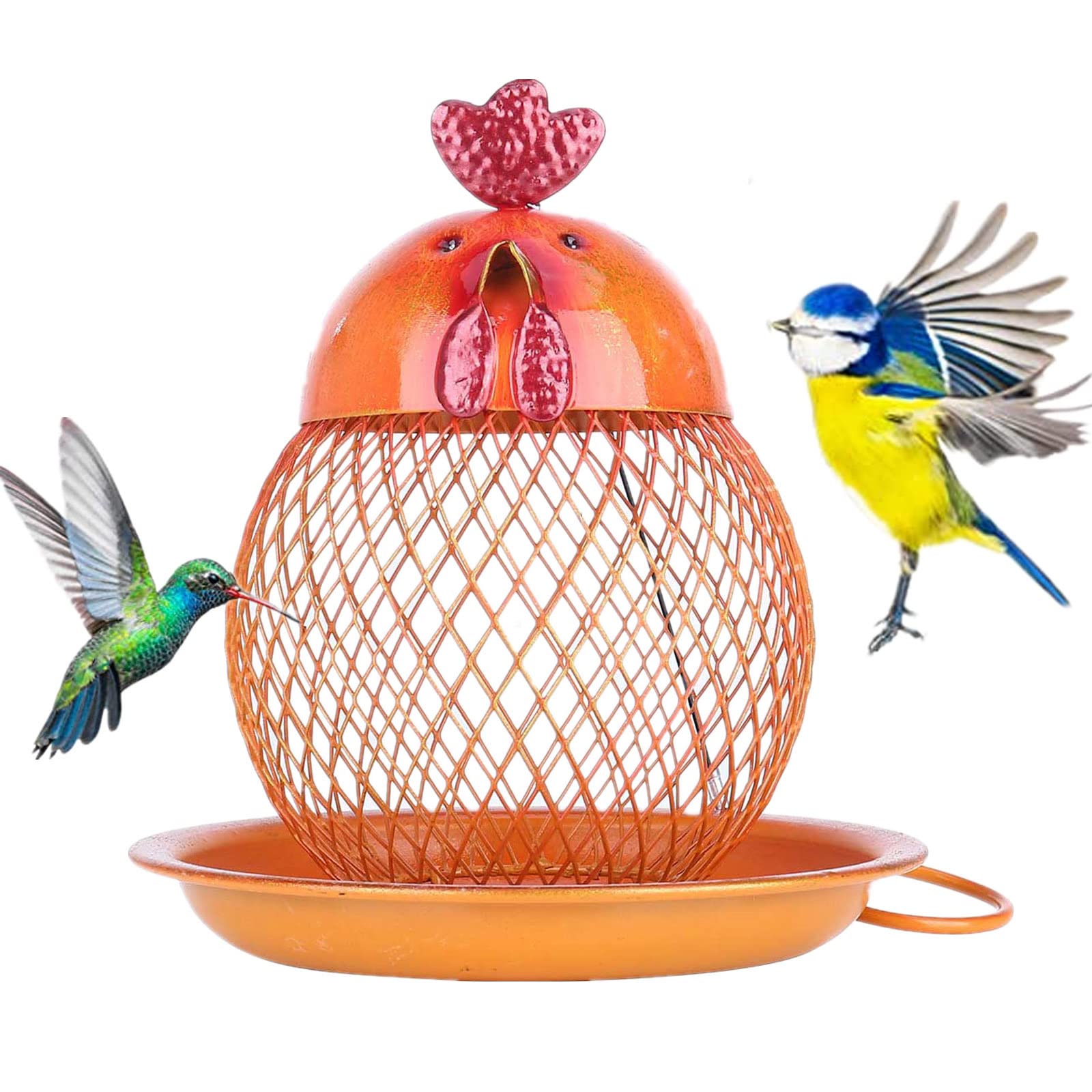 Comederos para Pajaros Silvestres Ventana Comedero Pajaros Silvestres con Ventosa Comedero para Pajaros de Ventana,Orange