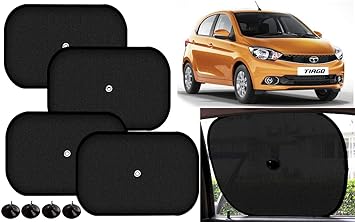 Auto Kite 60 GSM Car Side Window Black Chipkoo Sunshade Curtains 4pcs for - Tiago