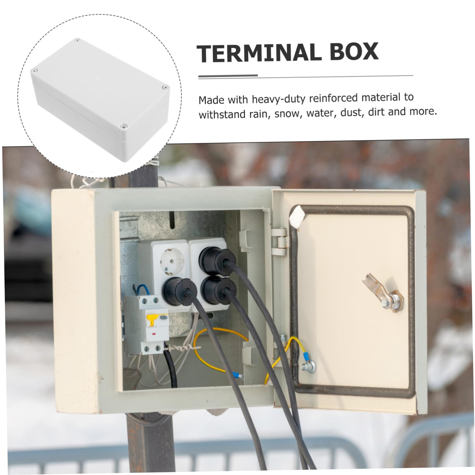 Gatuida Boîte De 4 Pièces Coffret électrique étanche coffret électrique extérieur boitier derivation electrique électriques câble boîte de distribution boîte de disjoncteur f2