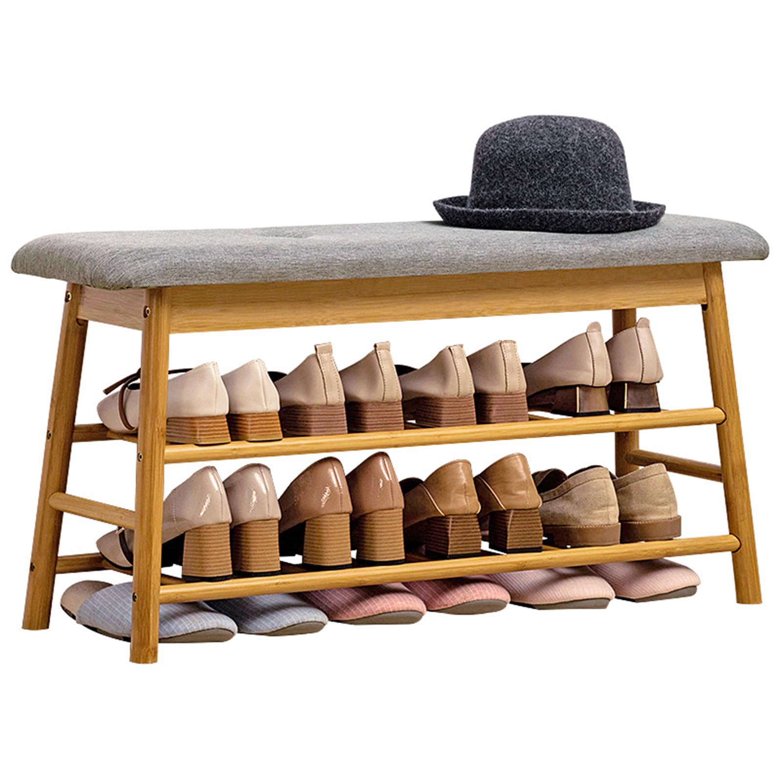 Banc à chaussures en bois pour stopper le désordre de l'entrée avec élégance