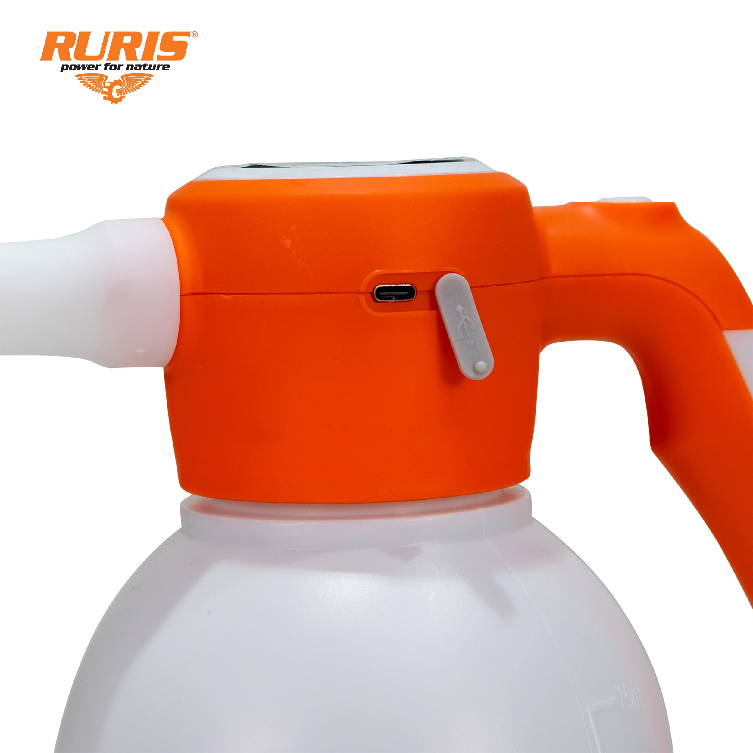 RURIS RSE 200 Spruzzatore Elettrico 2L 2 Bar Batteria USB-C LED Giardino
