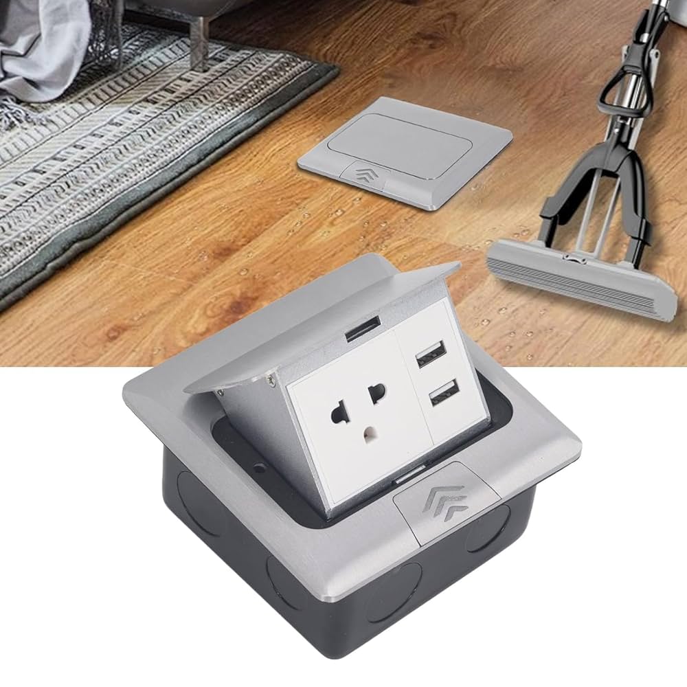 Amazon.co.jp: ポップアップフロアコンセントボックスデュアル