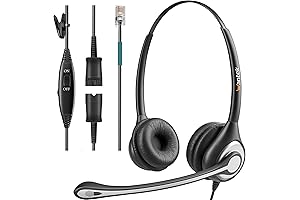 Mitel Corded Telephone Headset Mono with Noise Canceling Mic