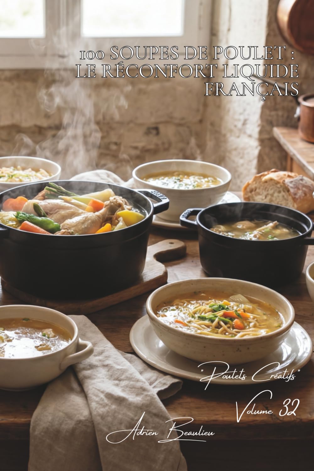 100 soupes de poulet : le réconfort liquide français: Veloutés, pot-au-feu, bouillons... la France qui réchauffe (SÉRIE POULET (35 livres) - Sous-série "Poulets Créatifs" (5 livres))