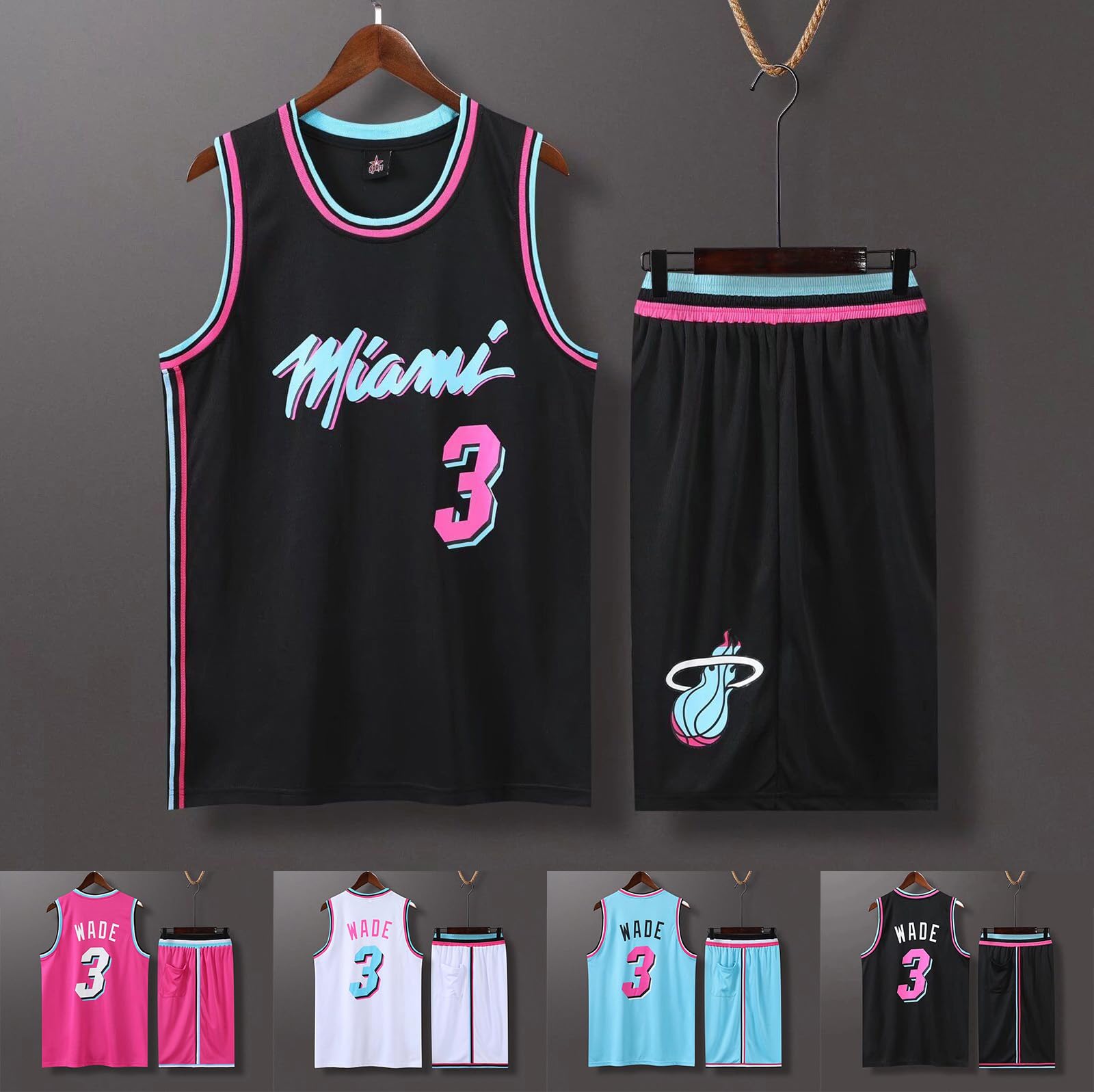 Basketball Trikot Shirt und Shorts Kinder/Erwachsene 2023/2024, 2-Teiliges Basketball ärmellose Anzug Kinder/Erwachsene, Basketball T-Shirt Weste + Shorts Kinder/Erwachsene