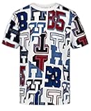 Boys Short Sleeve All-Over Print Crew Neck T-Shirt, Soft, Comfortable, Relaxed Fit