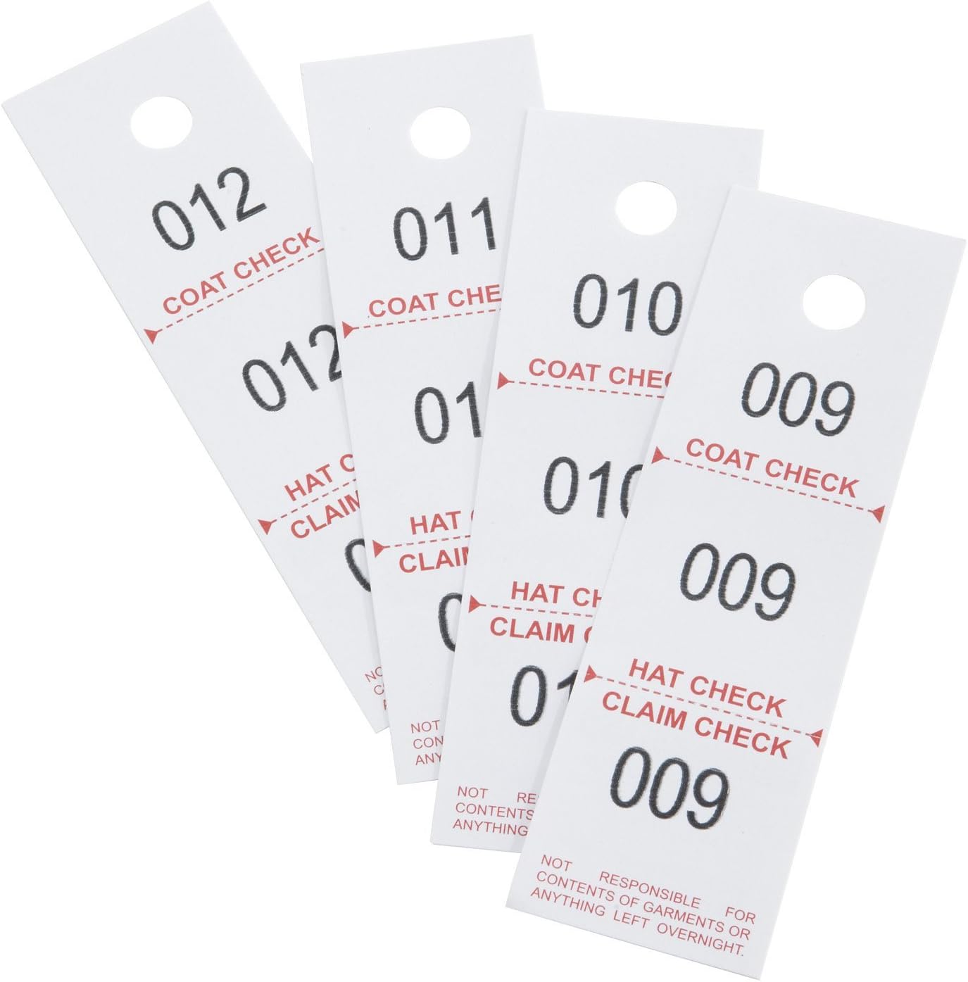 Three-Part Coat Room Checks (Set of 24) [Set of 24]