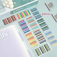 Vista 5 de Temiary 3000Pcs Reusable Transparent Highlighter Tape, Short Highlighting Strips Index Tabs, Aesthetic Sticky Notes for Office School Supplies