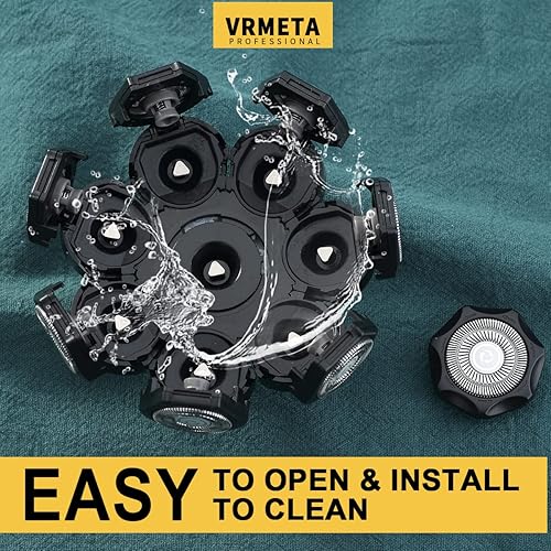 Miniatura 6 de VRMETA Versión mejorada de 8 cuchillas de repuesto para afeitadora Freedom Grooming 8D de repuesto para afeitadora de 8 cabezales de afeitadora