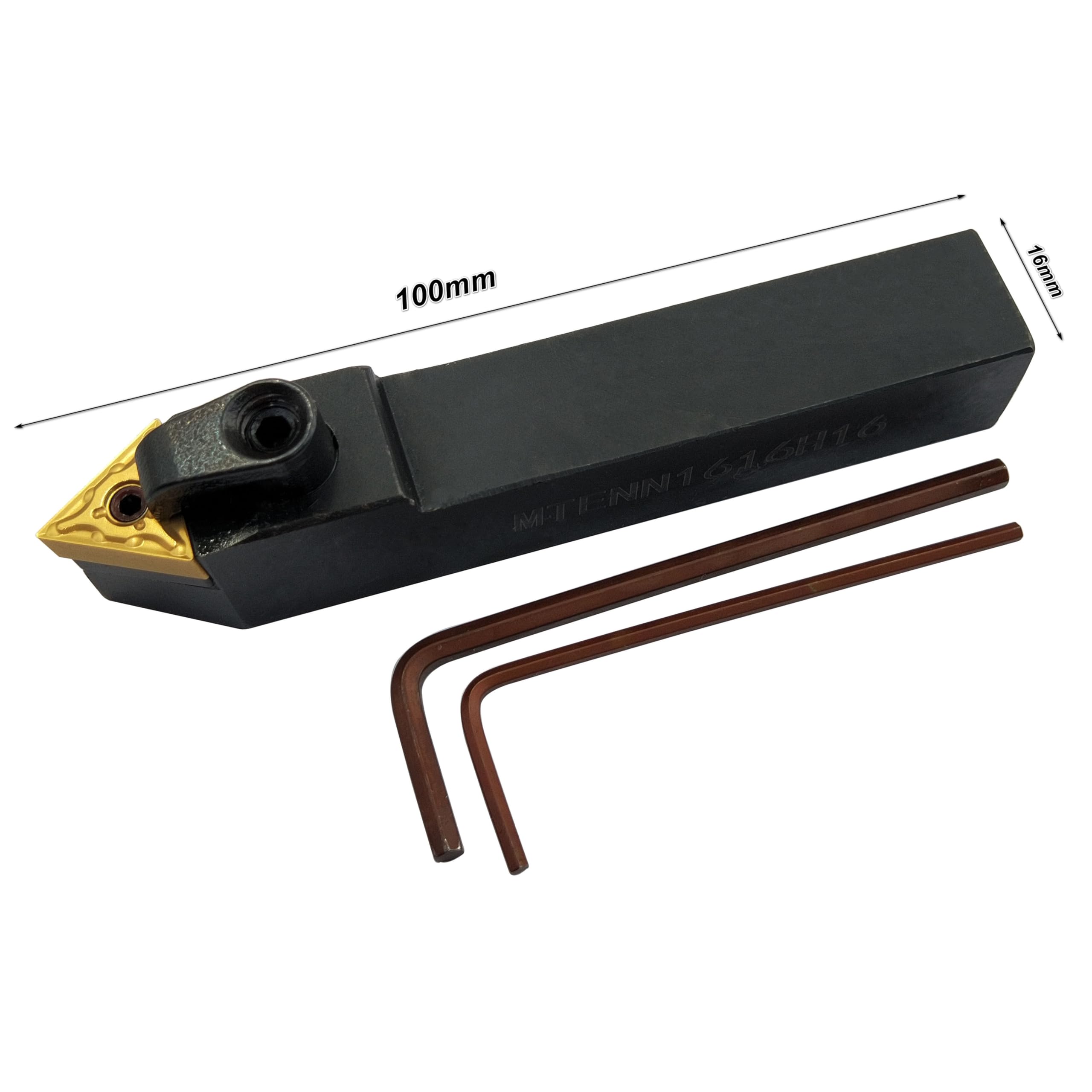 Barra de mandrinado MTENN1616H16 5/8" 16mm con 10 insertos TNMG160404-MA/TNMG331-MA de carburo