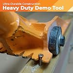 60” Barre de pry de démolition & Barre de crowd – Barre ronde de pliage pour plafond & Démo murale – Outil d'extraction des ongles pour les entrepreneurs, les pompiers & Rénovations à domicile