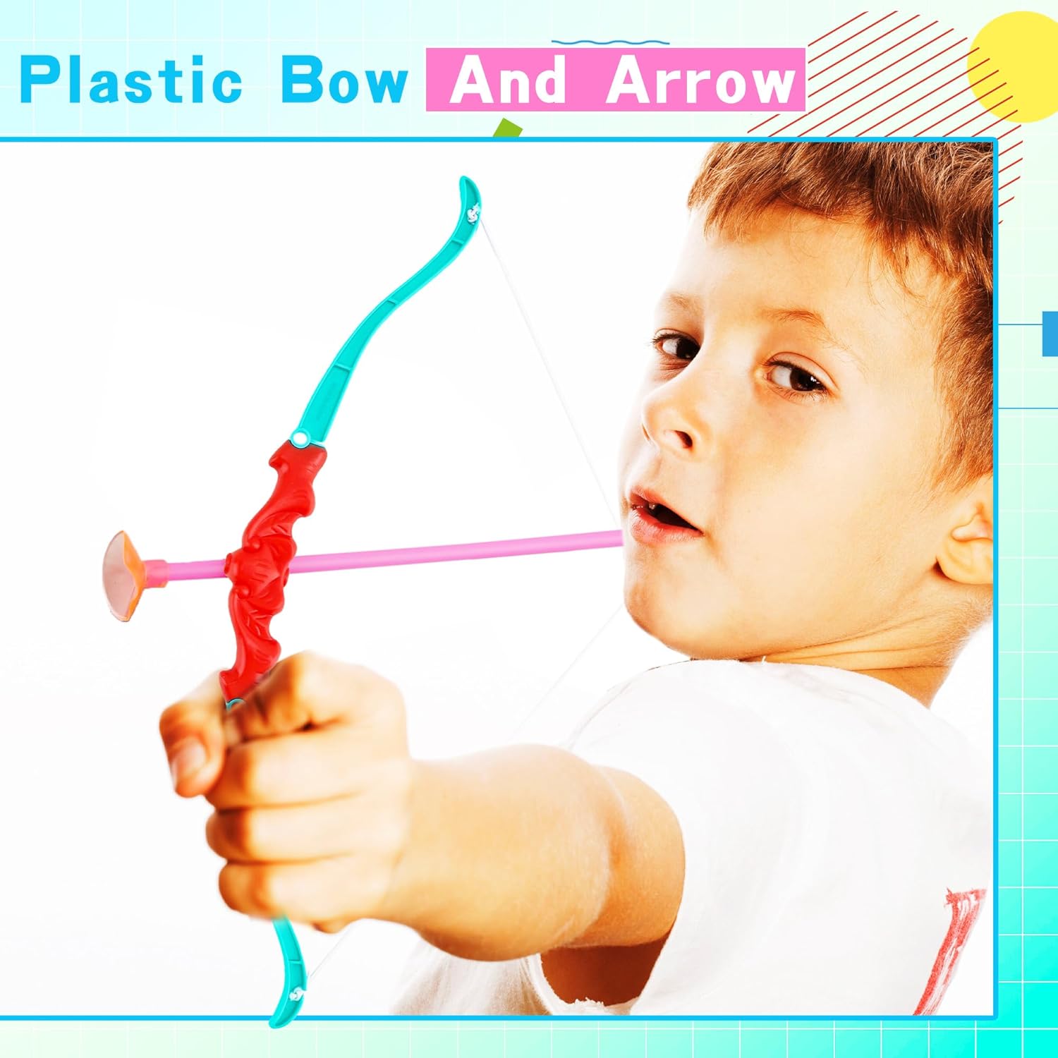 12 Pack 36 Pack Kids Bow and Arrow Mini Bow Arrow Toy Plastic Archery Shooter Game for Boys Girls Outdoor Sport Game