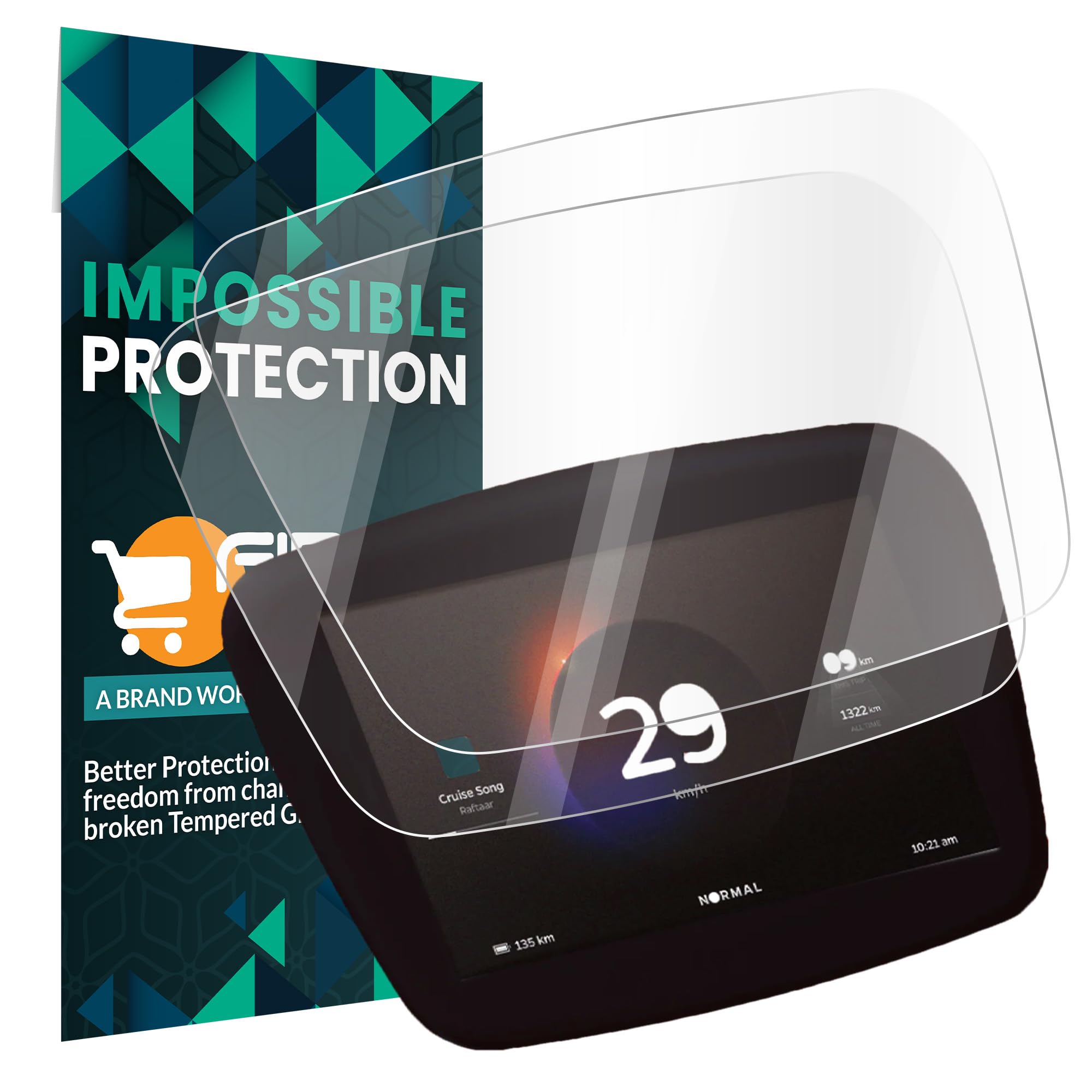 FIRST MART Screen Protector for Ola S1 / S1 Pro / S1 Air Electric Scooter - Impossible Fiber Company Fitted Full Screen Protection & Installation Kit (Crystal Clear, Pack of 1) (B0BQ3RLRH6) Amazon Price History, Amazon Price Tracker