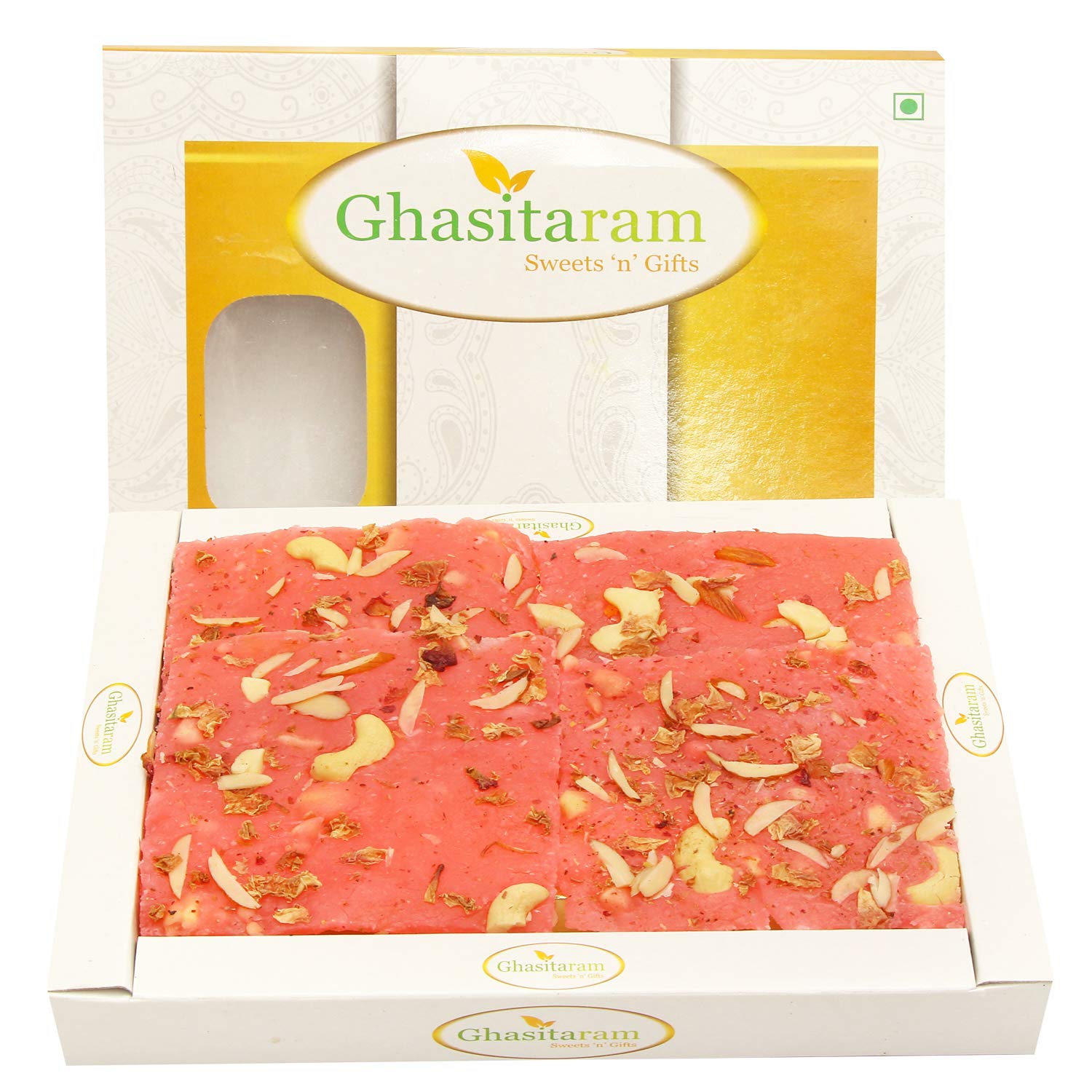 Ghasitaram Gifts Mother's Day Gifts - Rose Ice Halwa (400 GMS) |Diwali,Holi,Rakhi,Valentine,Christmas,Birthday,Anniversary,Gift For Her,Him,Mothers Day,Fathers Day|