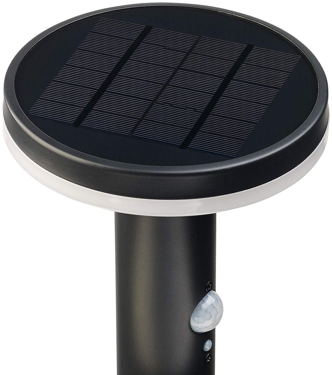 Lunartec Wegleuchte: LED-Solar-Wegeleuchte SWL-600, PIR-Sensor, Nachtlicht, 600 Lumen (Sockelleuchte, Garten-Solarleuchten LED, Laterne)