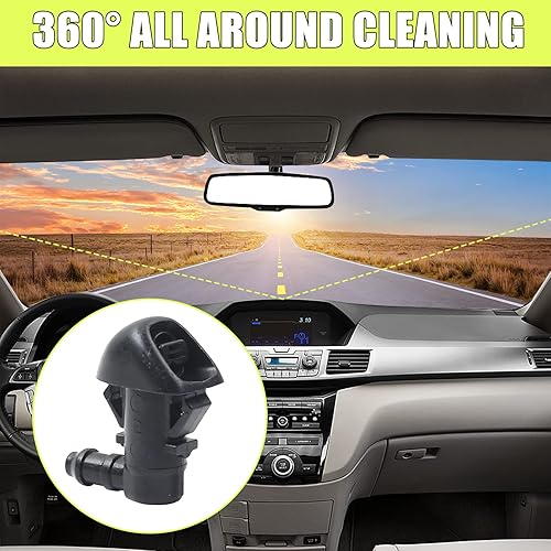 Miniatura 3 de 2 boquillas de lavado de parabrisas, repuesto de lavado estilo spray real para 76810-SZA-A01ZA 2009-2015 Honda Pilot 5 puertas solamente, par de