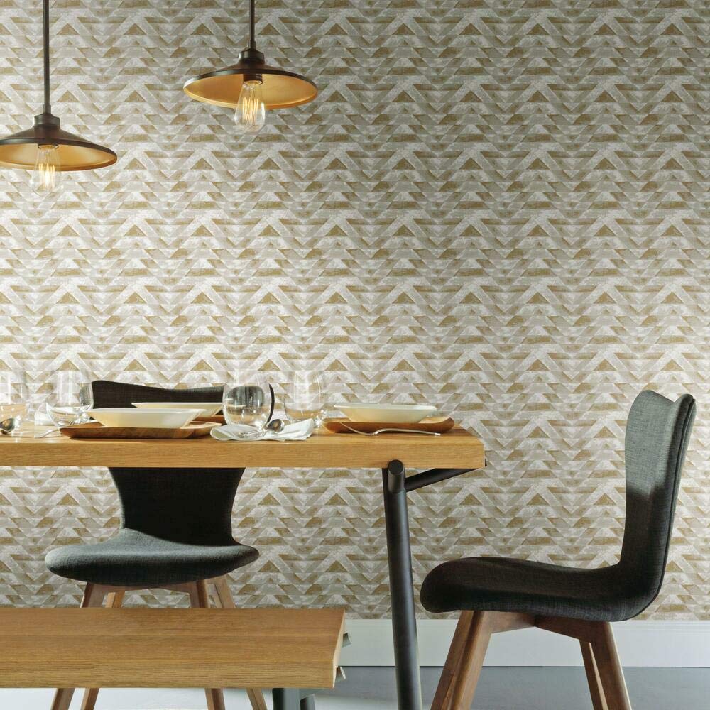 RoomMates RMK11521WP Southwest Geometric RMK1152, Gold, 20.5" x 198"