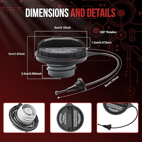 Miniatura 6 de Tapa de gasolina FC920 F4TZ-9030-C para Ford Bronco II Ranger Explorer Windstar Aerostar Excursion F150 F250 HD F350 E350 Super Duty Truck E150 E250