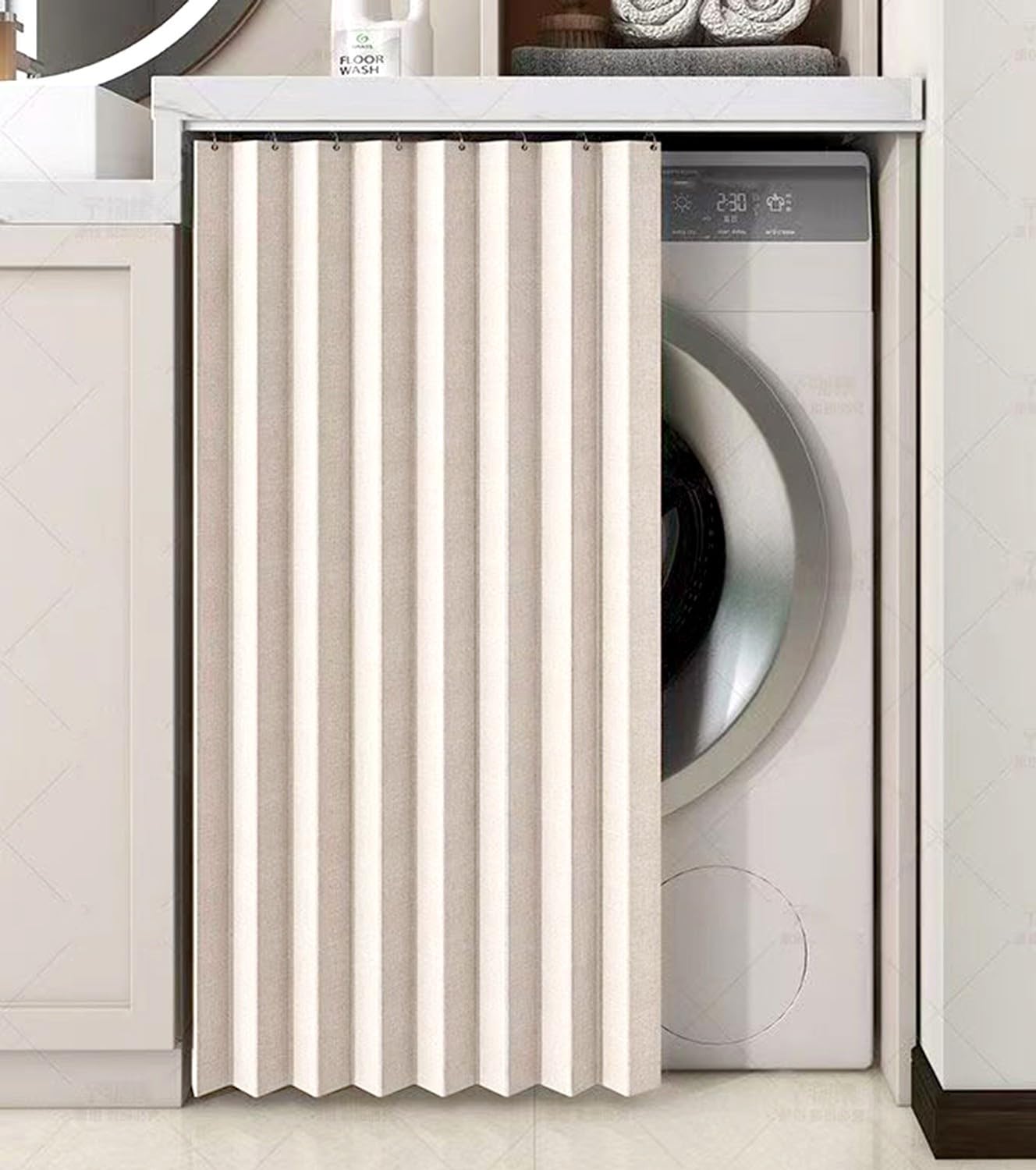 Housse de rangement à chaussures pour armoire de cuisine et salle de bain avec rail étanche
