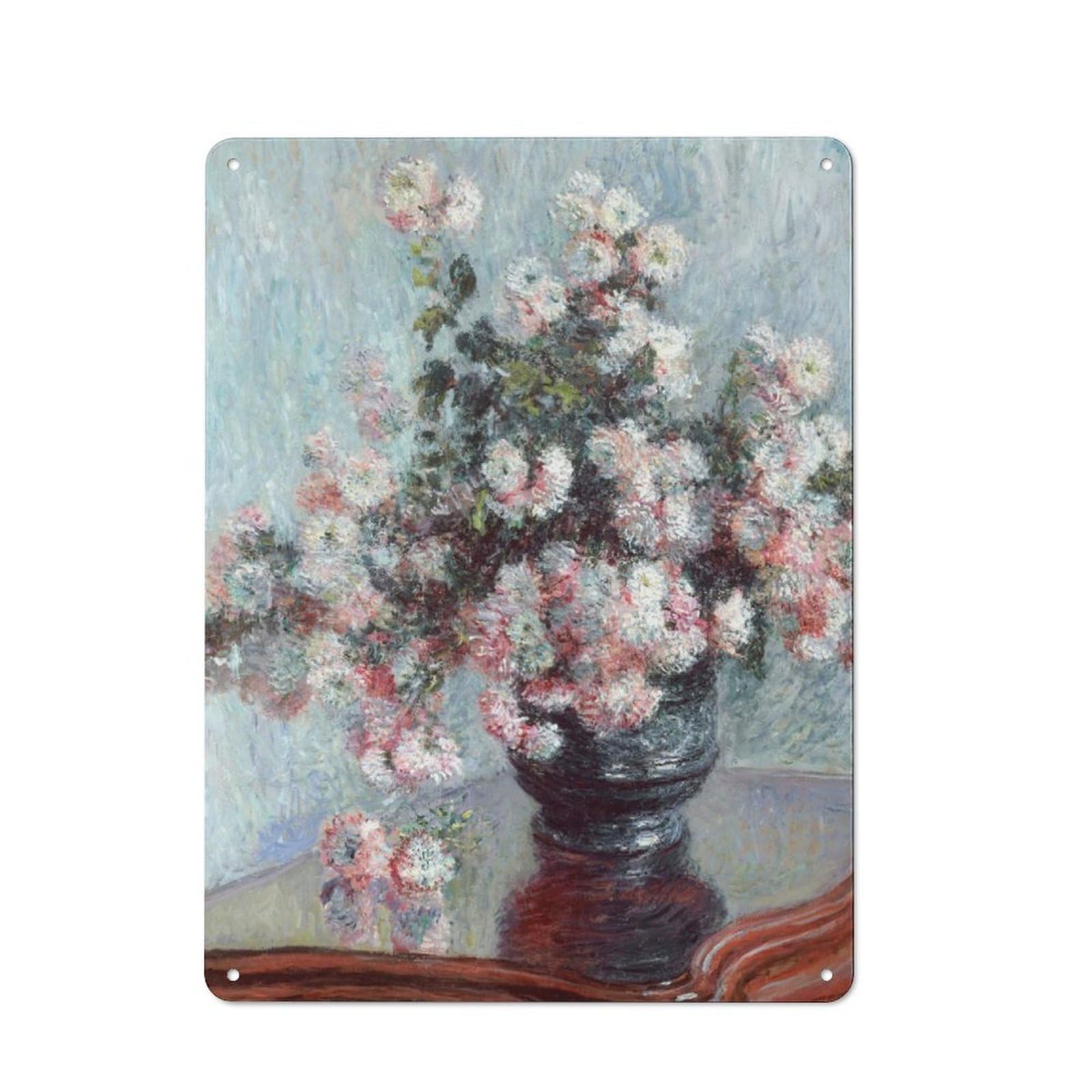 Junmoney Chrysanthemums 1882 Vintage-Inspired Tin Sign 40X30cm For Garage Or Workshop, For Garage, Workshop And Man Cave Decoration