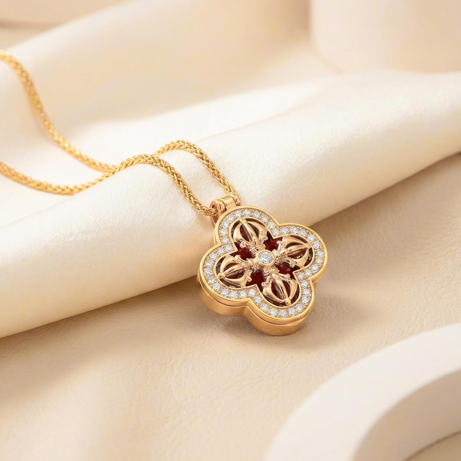 Gold Necklace for Woman, 18K Gold Plated Pendant Necklace, Elegant Cubic Zirconia Pendant, A Stylish Gift for Birthdays, Anniversaries, and Other Occasions. Adjustable Length. Includes Gift Packaging.