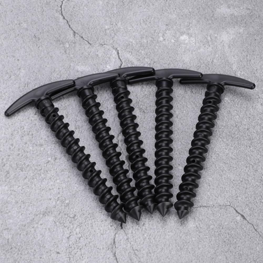 Piquets de tente en spirale à vis en plastique en nylon, clous pour la randonnée en plein air, support au sol de camping, N64.Tent CanAmendements FiosphSupplies
