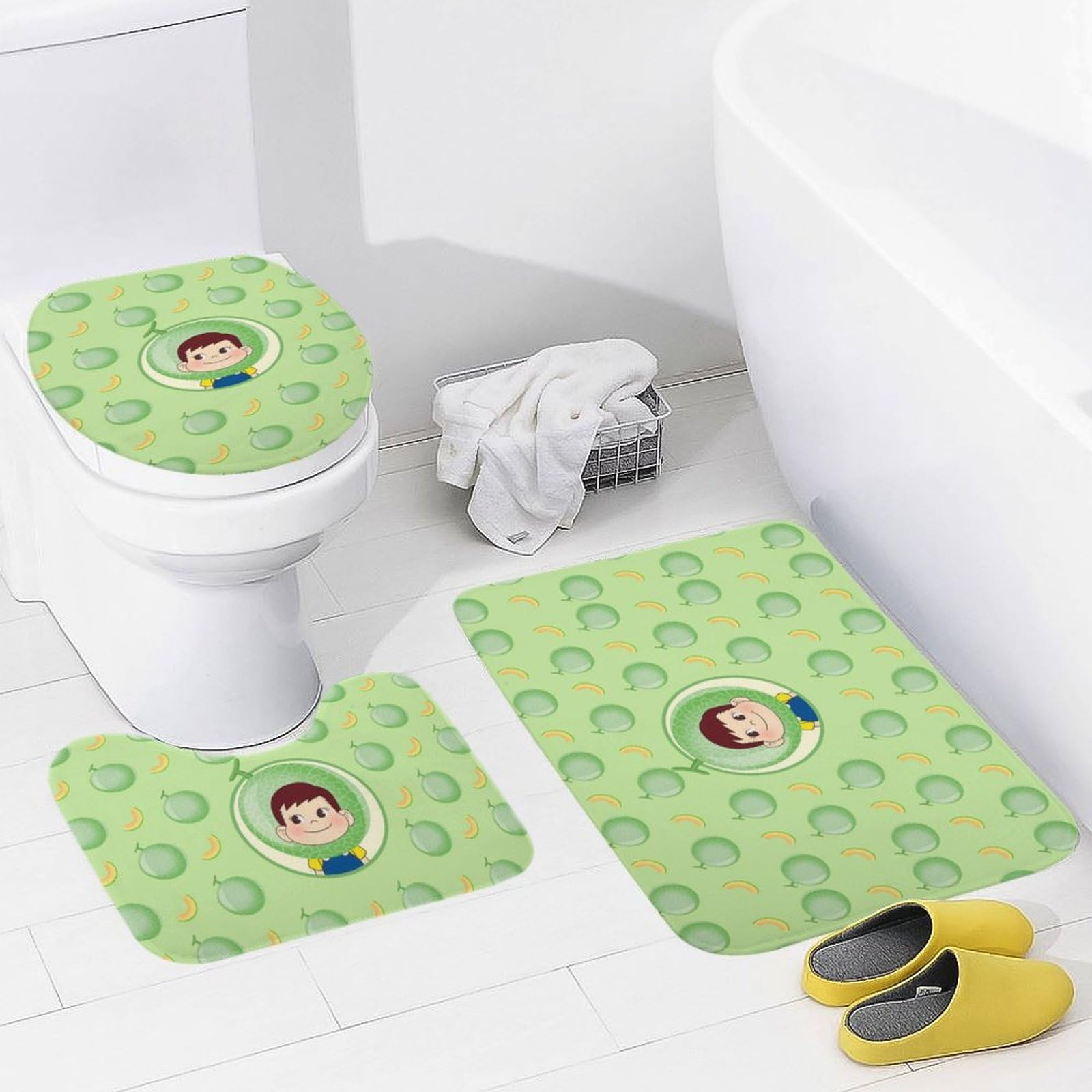 Amazon｜バスルームラグ 不二家 ペコちゃん ポコちゃん バスマット 3点