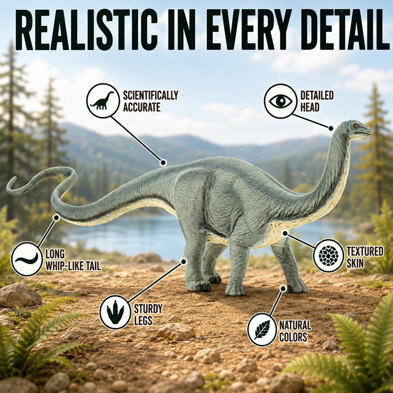 Amazon.com: Safari Ltd. Apatosaurus Toy - 13 Inch Realistic