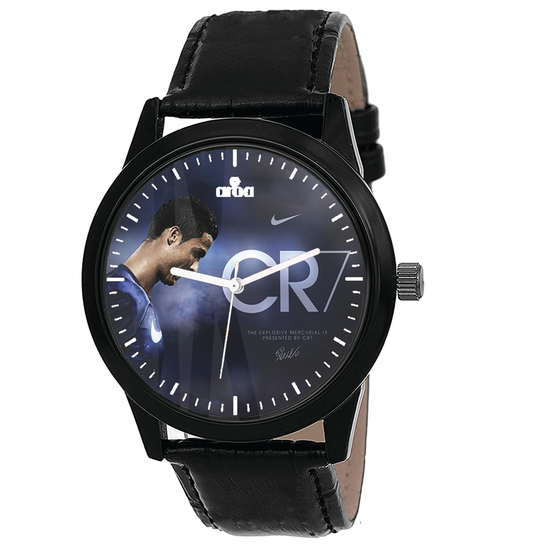 AROA Watch New Watch for CR7 Cristiano Ronaldo in Blue Jersy Model : 905 Black Metal Type Analog Black Strap Watch Blue Dial for Men Stylish Watch for Boys- (B0CDLWRY5F) Amazon Price History, Amazon Price Tracker