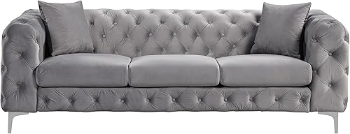 Miniatura 6 de Morden Fort - Sofás para sala de estar sofás para juegos de muebles de sala silla sofá y sofá de 3 piezas tela terciopelo holandés